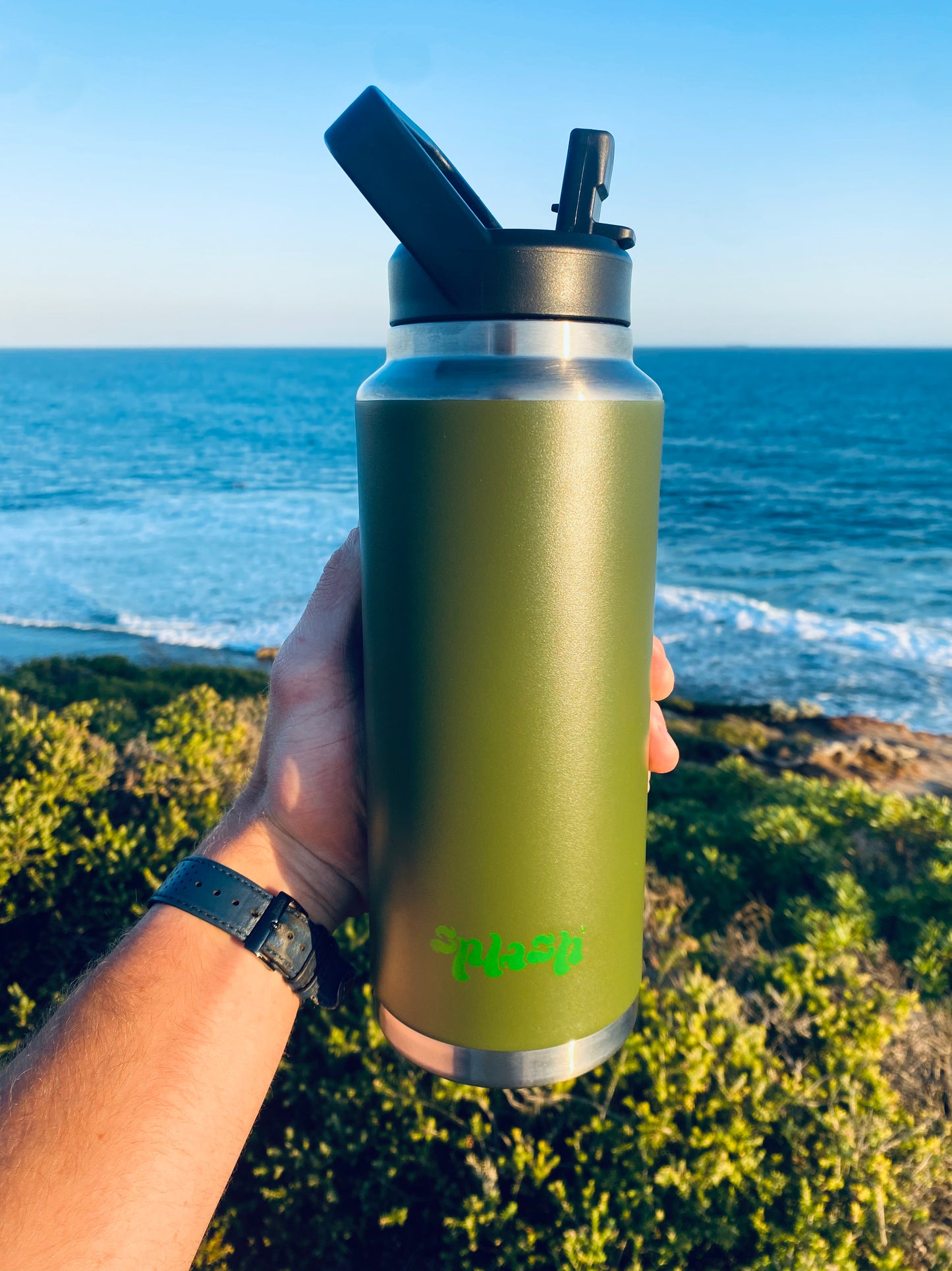 1.1 Litre Dark Green drink bottle